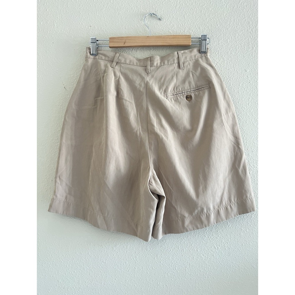 Westbound Vintage Solid Tan High Rise Mom Shorts Size 10 Neutral Preppy Vacation - Picture 2 of 9